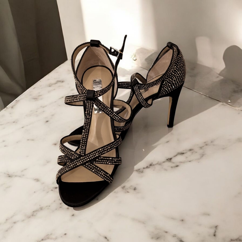 INC International Concepts Black Studded Heels